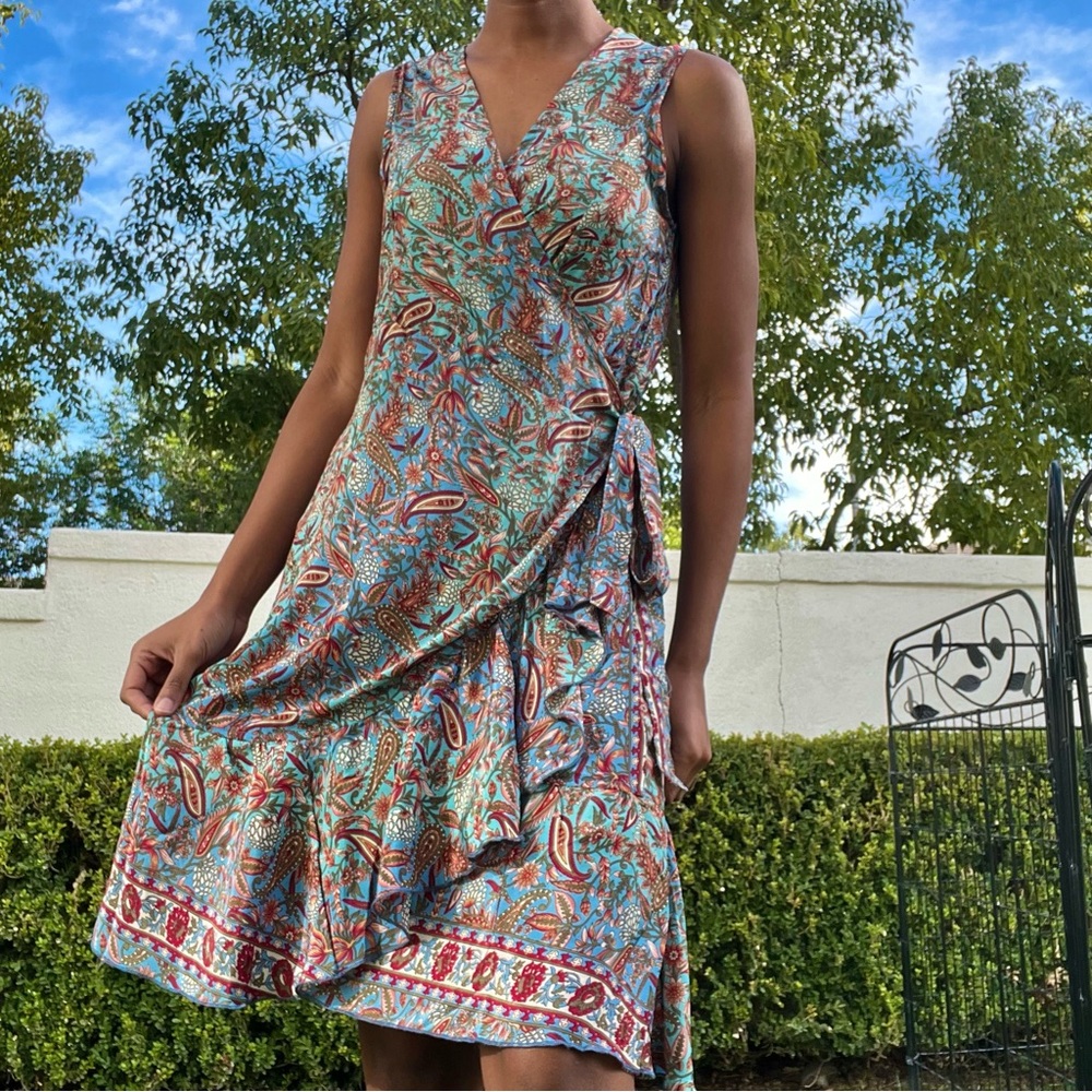 Barefoot Boutique floral wrap dress